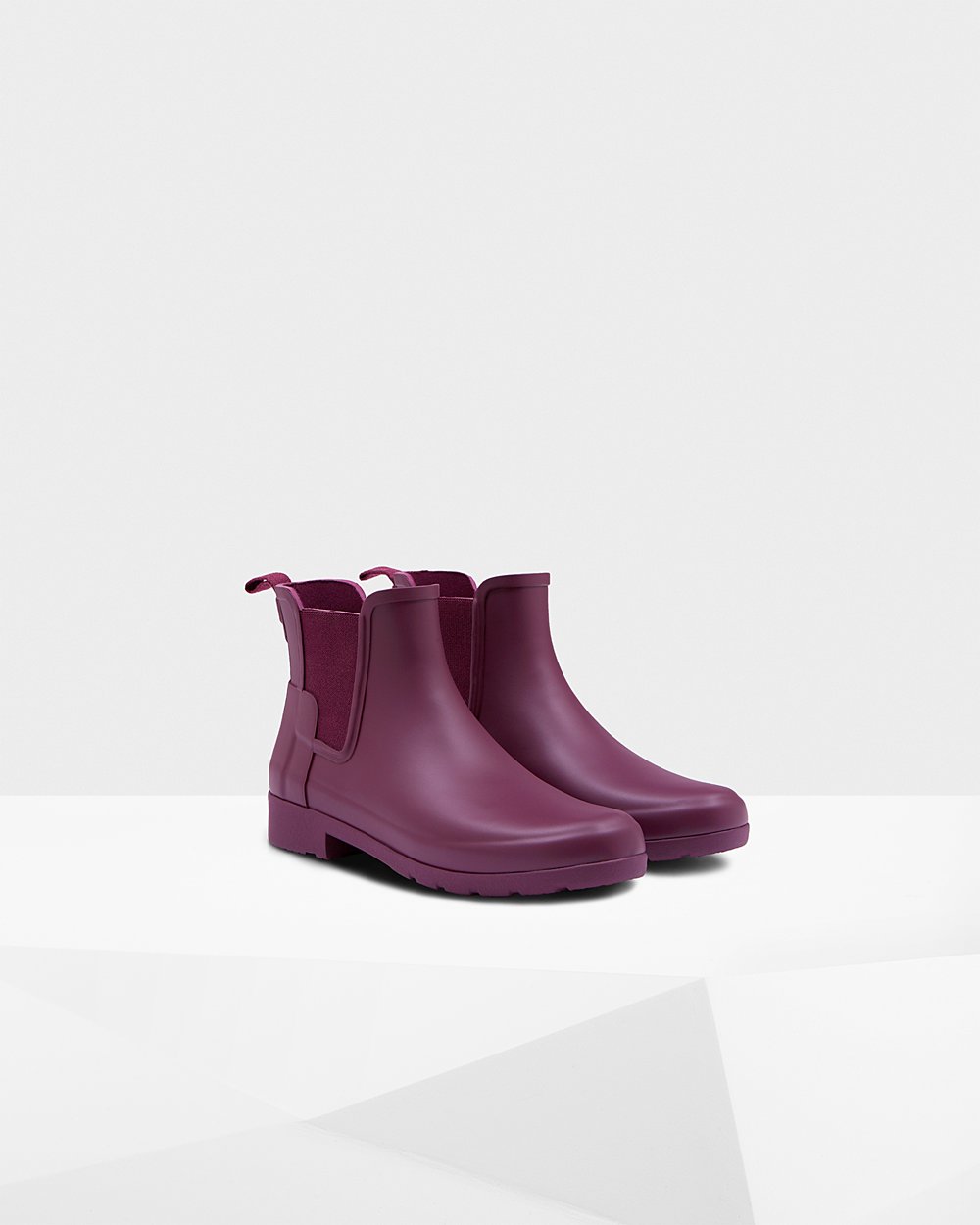 Womens Hunter Refined Slim Fit - Chelsea Boots Purple - 9184-FGIYS